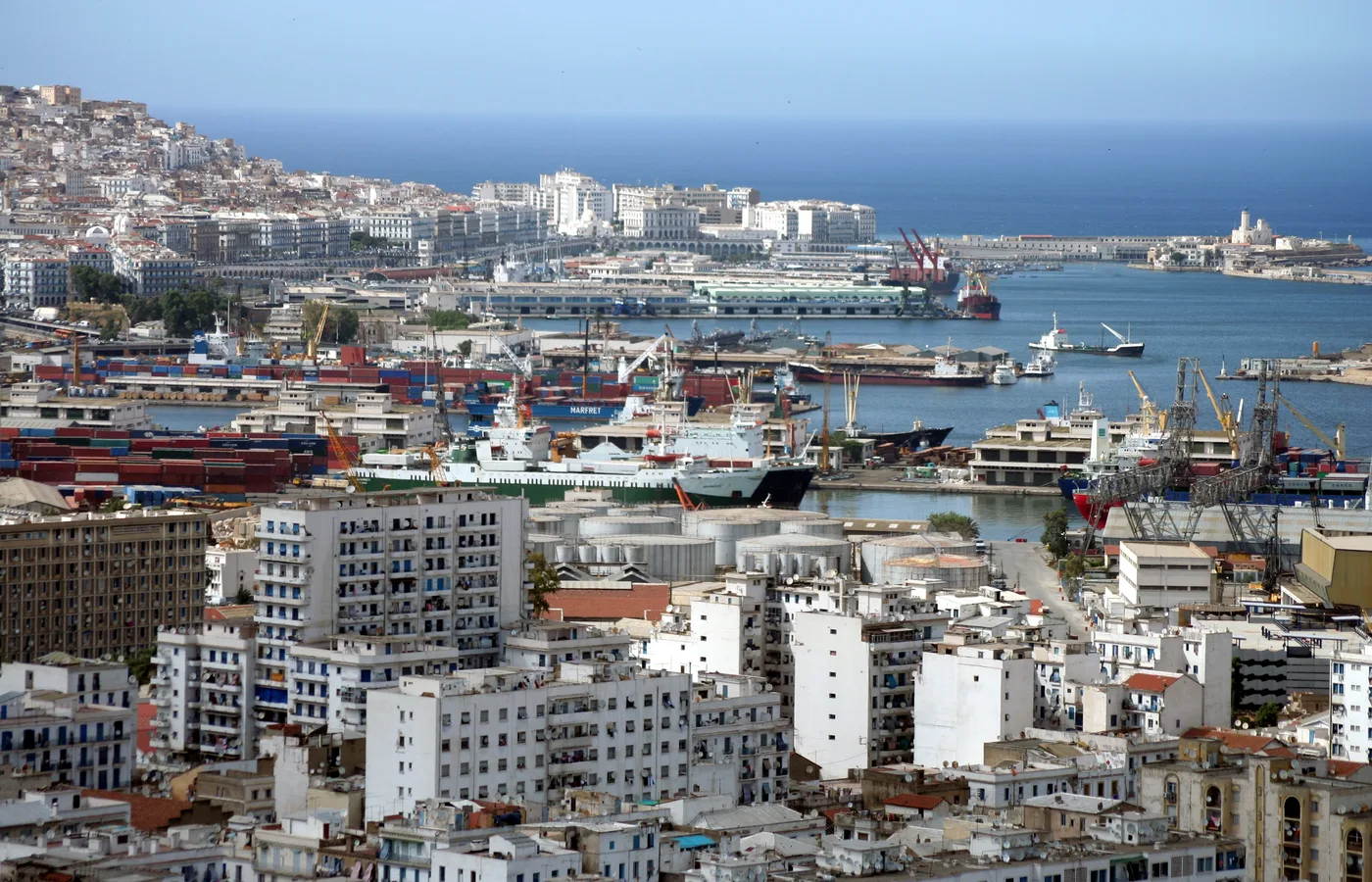 Front de mer d’Alger et baie de la capitale algérienne